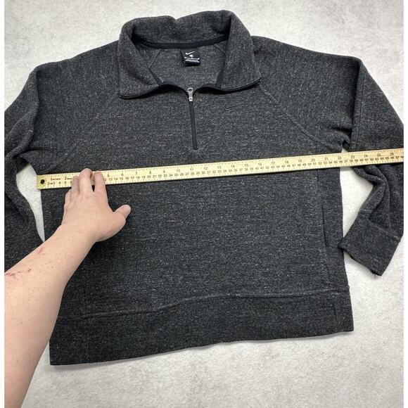 Womens Nike Size Medium Quarter Zip Pullover In Heather Gray - Picture 3 of 5